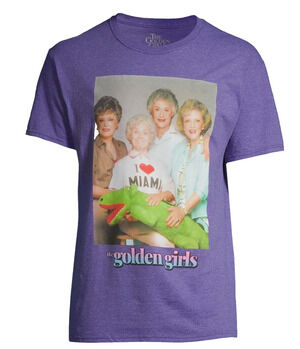Golden Girls I Love Miami Family Portrait Graphic T-Shirt Purple Med